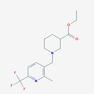 Ethyl 1-{[2-methyl-6-(trifluoromethyl)pyridin-3-yl]methyl}piperidine-3-carboxylate