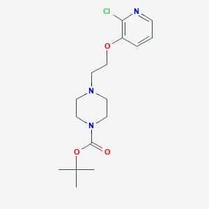 molecular formula C16H24ClN3O3 B1404745 tert-Butyl 4-{2-[(2-chloropyridin-3-yl)oxy]ethyl}piperazine-1-carboxylate CAS No. 1227954-32-6