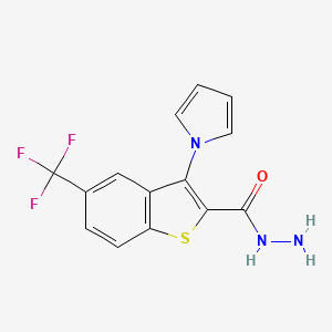 3-(1H-Pyrrol-1-yl)-5-(trifluoromethyl)-1-benzothiophene-2-carbohydrazide