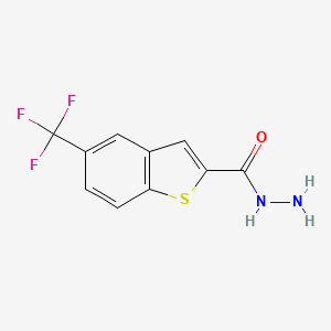 molecular formula C10H7F3N2OS B1404748 5-(三氟甲基)-1-苯并噻吩-2-碳酰肼 CAS No. 1171927-43-7
