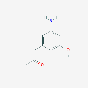 molecular formula C9H11NO2 B14047517 1-(3-Amino-5-hydroxyphenyl)propan-2-one 