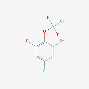 molecular formula C7H2BrCl2F3O B1404755 1-Bromo-5-chloro-2-[chloro(difluoro)-methoxy]-3-fluoro-benzene CAS No. 1417568-70-7