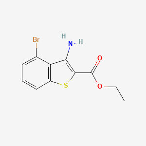 molecular formula C11H10BrNO2S B1404758 Ethyl 3-amino-4-bromo-1-benzothiophene-2-carboxylate CAS No. 1227954-68-8