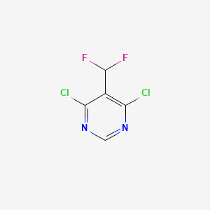 molecular formula C5H2Cl2F2N2 B1404762 4,6-Dichloro-5-(difluoromethyl)pyrimidine CAS No. 1443290-45-6