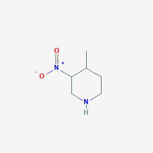 molecular formula C6H12N2O2 B14047634 4-Methyl-3-nitropiperidine 