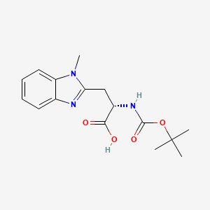 molecular formula C16H21N3O4 B14047641 Boc-Ala[2-Bim(1-Me)]-OH 