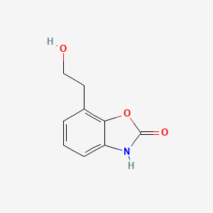 molecular formula C9H9NO3 B1404773 7-(2-Hydroxyethyl)-2,3-dihydro-1,3-benzoxazol-2-one CAS No. 1565827-87-3