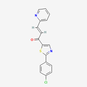(2E)-1-[2-(4-chlorophenyl)-1,3-thiazol-5-yl]-3-(pyridin-2-yl)prop-2-en-1-one