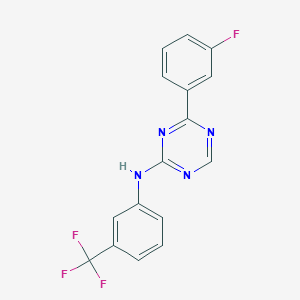 4-(3-fluorophenyl)-N-[3-(trifluoromethyl)phenyl]-1,3,5-triazin-2-amine