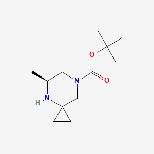 molecular formula C12H22N2O2 B14047809 Tert-butyl (5S)-5-methyl-4,7-diazaspiro[2.5]octane-7-carboxylate 