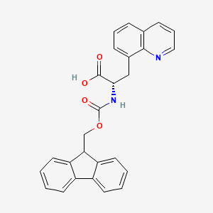 molecular formula C27H22N2O4 B14047969 Fmoc-3-(8-Quinolyl)-L-Ala-OH 