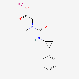 Potassium 2-{methyl[(2-phenylcyclopropyl)carbamoyl]amino}acetate