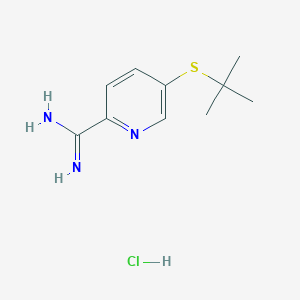 5-(Tert-butylsulfanyl)pyridine-2-carboximidamide hydrochloride