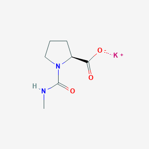molecular formula C7H11KN2O3 B1404818 potassium (2S)-1-(methylcarbamoyl)pyrrolidine-2-carboxylate CAS No. 1423040-84-9