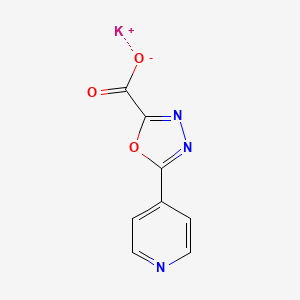 molecular formula C8H4KN3O3 B1404822 Potassium 5-(pyridin-4-yl)-1,3,4-oxadiazole-2-carboxylate CAS No. 1432681-97-4