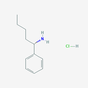 molecular formula C11H18ClN B1404823 (1S)-1-phenylpentan-1-amine hydrochloride CAS No. 911373-70-1