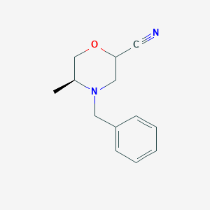 molecular formula C13H16N2O B1404830 (5S)-4-benzyl-5-methylmorpholine-2-carbonitrile CAS No. 1384526-33-3