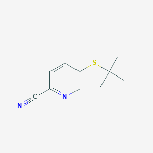 molecular formula C10H12N2S B1404832 5-(Tert-butylsulfanyl)pyridine-2-carbonitrile CAS No. 1423031-55-3