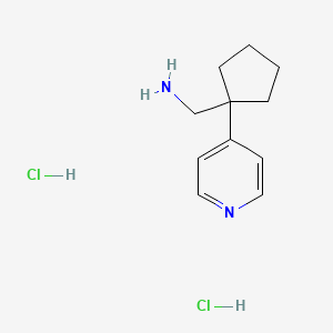 molecular formula C11H18Cl2N2 B1404835 [1-(Pyridin-4-yl)cyclopentyl]methanamine dihydrochloride CAS No. 1423991-72-3