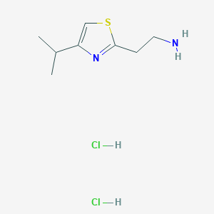 molecular formula C8H16Cl2N2S B1404845 [2-(4-Isopropyl-1,3-thiazol-2-yl)ethyl]amine dihydrochloride CAS No. 1396759-29-7