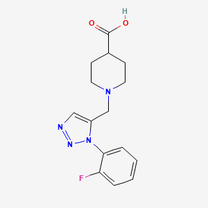 1-{[1-(2-fluorophenyl)-1H-1,2,3-triazol-5-yl]methyl}piperidine-4-carboxylic acid