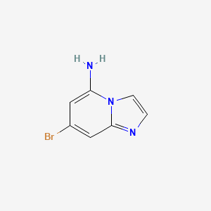 molecular formula C7H6BrN3 B14048542 7-Bromoimidazo[1,2-A]pyridin-5-amine 