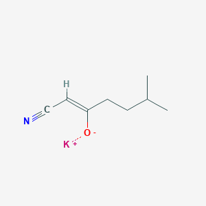 Potassium 1-cyano-5-methylhex-1-en-2-olate