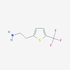 molecular formula C7H8F3NS B1404858 2-[5-(Trifluoromethyl)thien-2-YL]ethanamine CAS No. 1260663-12-4