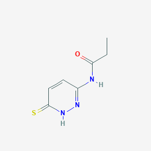 molecular formula C7H9N3OS B1404860 N-(6-mercaptopyridazin-3-yl)propanamide CAS No. 1447965-77-6