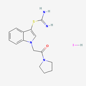 molecular formula C15H19IN4OS B1404862 1-(2-氧代-2-吡咯烷-1-基乙基)-1H-吲哚-3-基亚氨基硫代氨基甲酸氢碘酸盐 CAS No. 1396784-12-5