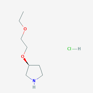 molecular formula C8H18ClNO2 B1404863 (3S)-3-(2-ethoxyethoxy)pyrrolidine hydrochloride CAS No. 1423040-89-4