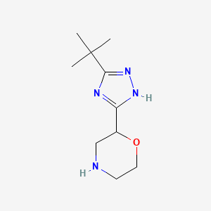 molecular formula C10H18N4O B1404868 2-(3-tert-butyl-1H-1,2,4-triazol-5-yl)morpholine CAS No. 1384428-59-4