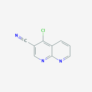 molecular formula C9H4ClN3 B1404872 4-Chloro-1,8-naphthyridine-3-carbonitrile CAS No. 1234616-73-9