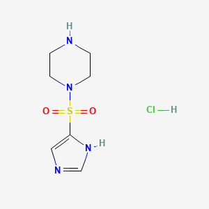 molecular formula C7H13ClN4O2S B1404877 1-(1H-imidazol-4-ylsulfonyl)piperazine hydrochloride CAS No. 1351611-81-8