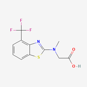 molecular formula C11H9F3N2O2S B1404878 N-methyl-N-(4-(trifluoromethyl)benzo[d]thiazol-2-yl)glycine CAS No. 1421508-23-7