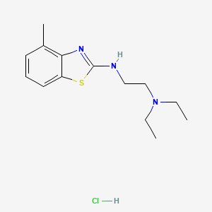 molecular formula C14H22ClN3S B1404880 N1,N1-diethyl-N2-(4-methylbenzo[d]thiazol-2-yl)ethane-1,2-diamine hydrochloride CAS No. 1421500-32-4