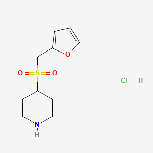 molecular formula C10H16ClNO3S B1404882 4-[(2-Furylmethyl)sulfonyl]piperidine hydrochloride CAS No. 1448050-07-4
