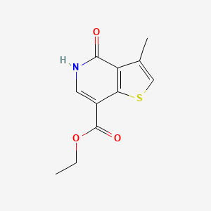molecular formula C11H11NO3S B14048824 Ethyl 3-methyl-4-oxo-4,5-dihydrothieno[3,2-c]pyridine-7-carboxylate 