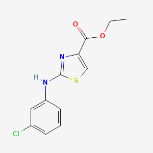 molecular formula C12H11ClN2O2S B1404884 Ethyl 4-((3-chlorophenyl)amino)-3,5-thiazolecarboxylate CAS No. 1449274-52-5