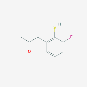 molecular formula C9H9FOS B14048846 1-(3-Fluoro-2-mercaptophenyl)propan-2-one 