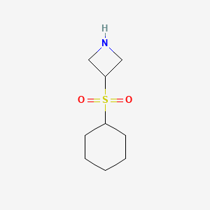 molecular formula C9H17NO2S B1404888 3-(环己烷磺酰基)氮杂环丁烷 CAS No. 1706442-80-9