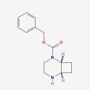 molecular formula C14H18N2O2 B14048903 Rac-benzyl (1R,6S)-2,5-diazabicyclo[4.2.0]octane-2-carboxylate 