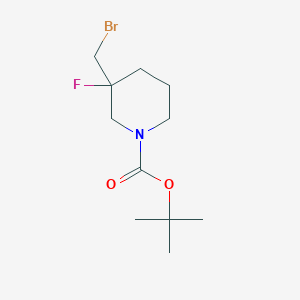 molecular formula C11H19BrFNO2 B1404891 1-Boc-3-bromomethyl-3-fluoropiperidine CAS No. 1262409-57-3
