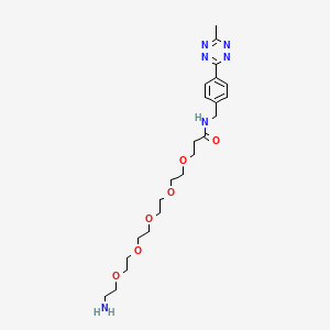 molecular formula C23H36N6O6 B14048934 Methyltetrazine-amino-PEG5-amine 