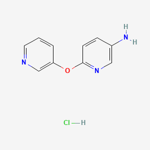 molecular formula C10H10ClN3O B1404898 6-(Pyridin-3-yloxy)pyridin-3-amine hydrochloride CAS No. 1423024-57-0
