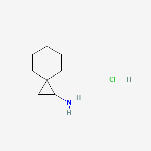 molecular formula C8H16ClN B1404899 Spiro[2.5]octan-1-amine hydrochloride CAS No. 17202-91-4