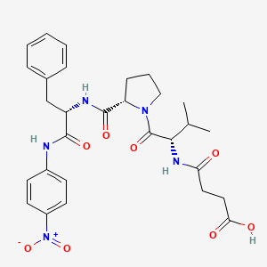 molecular formula C29H35N5O8 B1404900 Suc-val-pro-phe-pna CAS No. 95192-11-3