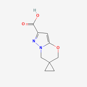 B1404901 Spiro[5,7-dihydropyrazolo[5,1-b][1,3]oxazine-6,1'-cyclopropane]-2-carboxylic acid CAS No. 1428234-37-0