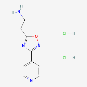 2-(3-(Pyridin-4-yl)-1,2,4-oxadiazol-5-yl)ethan-1-amine dihydrochloride