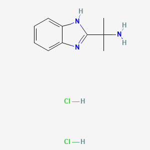 molecular formula C10H15Cl2N3 B1404912 [1-(1H-benzimidazol-2-yl)-1-methylethyl]amine dihydrochloride CAS No. 102880-52-4